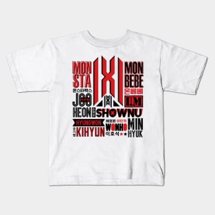 MONSTA X Font Collage 2 Kids T-Shirt